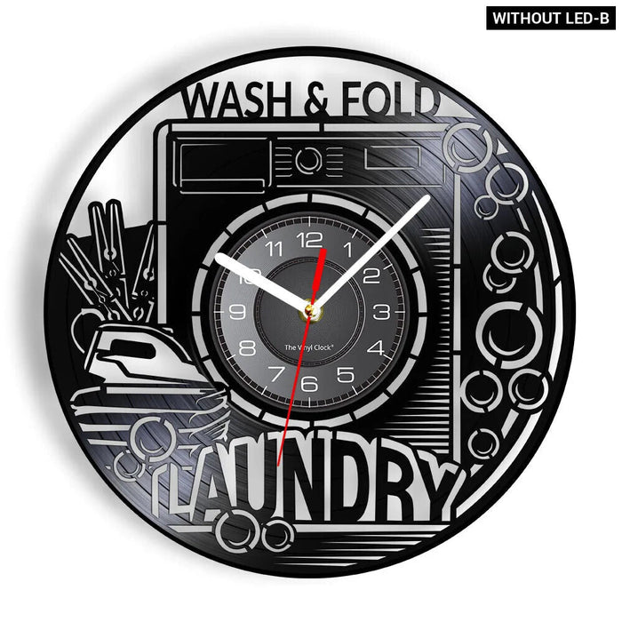 Laundry Room Logo Wall Clock