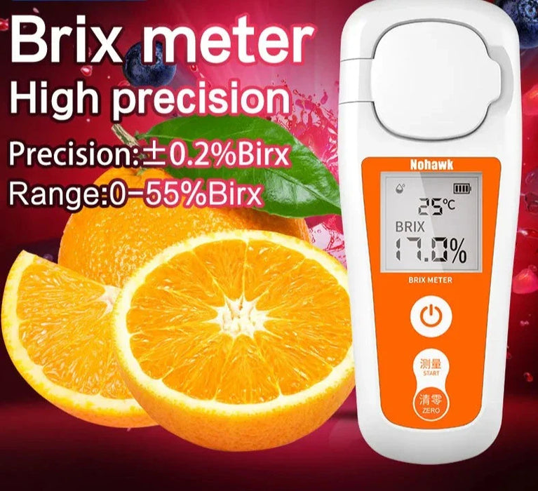 Rechargeable Brix Meter For Measuring Liquid Sugar Content