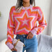 Star Pattern Knit Sweater For Women