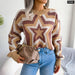 Star Pattern Knit Sweater For Women