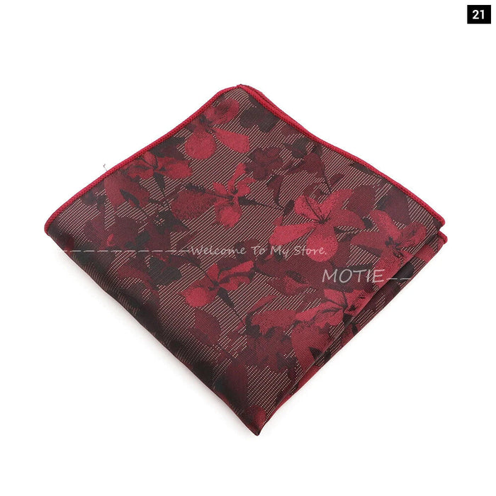 Mens Plant Pattern Handkerchiefs For Weddings And Daily Wear