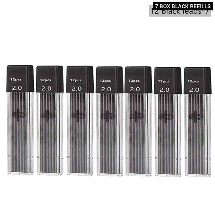 2.0Mm Mechanical Pencil Set With 2B Lead Refill For Writing Sketching And Drawing