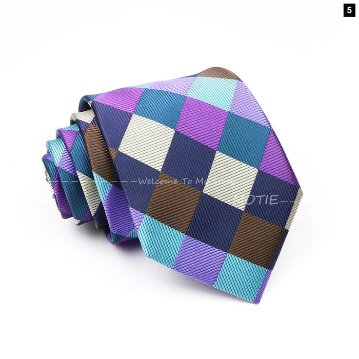 Colour Lattice Neckties For Business And Parties