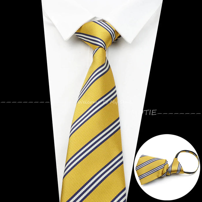 Bold Striped Zipper Tie For Daily Wear And Weddings