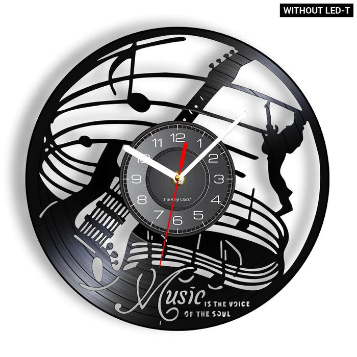 Music Speaks Vinyl Record Wall Clock