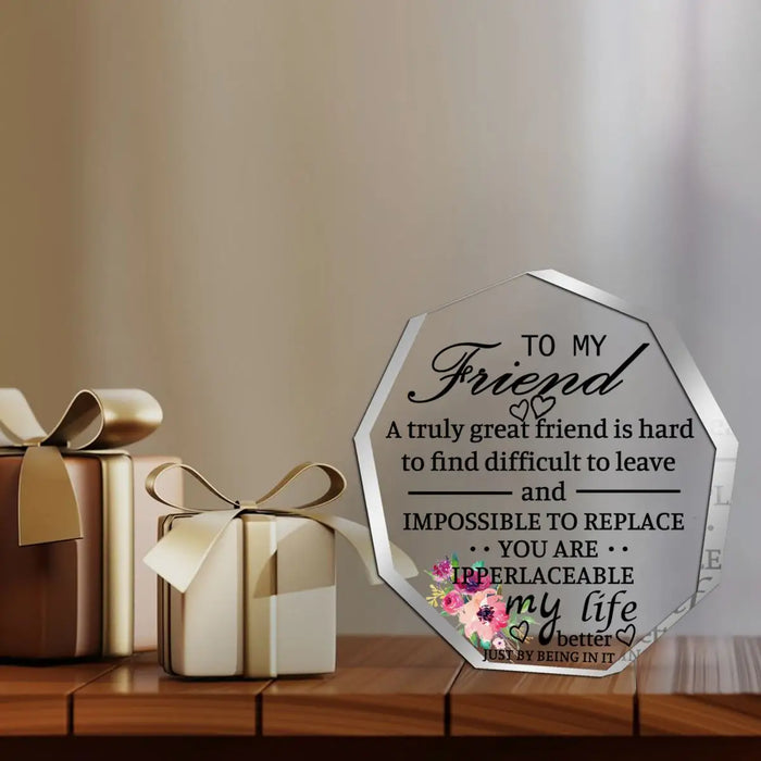 True Friendship Gift For Women Acrylic Desktop Decor