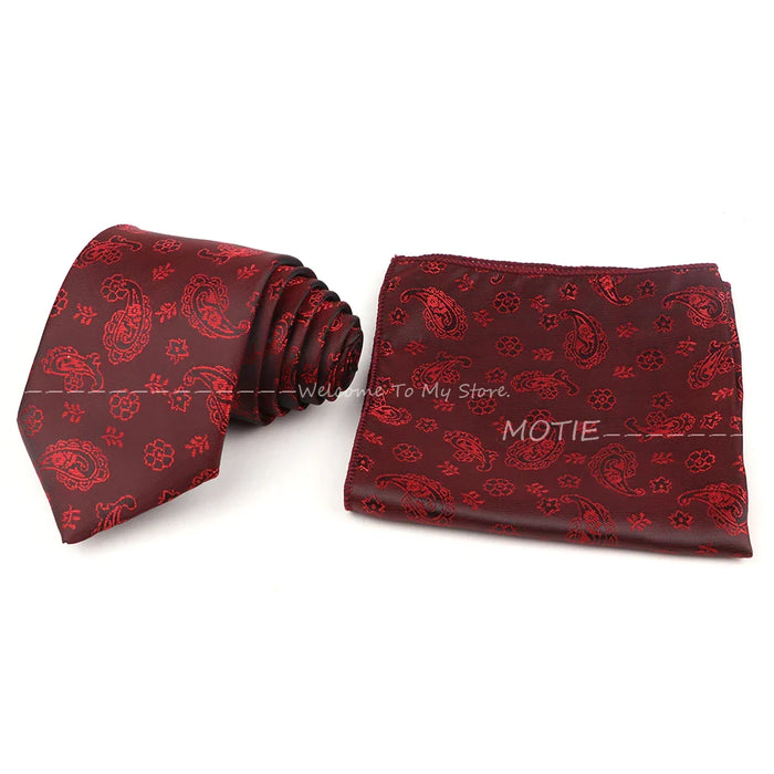 Mens Luxury Pocket Square Tie Set For Business And Parties