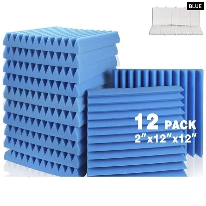 Sound Absorbing Noise Sponge Foam 12 Pcs Sound Proof Insulation Studio Acoustic Foam Panels Ktv House Isolation Home Decoration