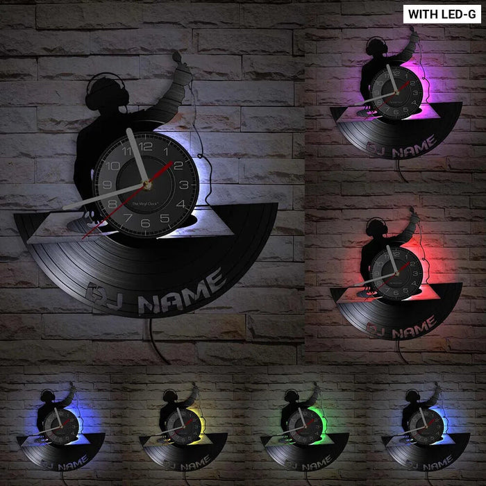 Personalized Dj Vinyl Record Wall Clock