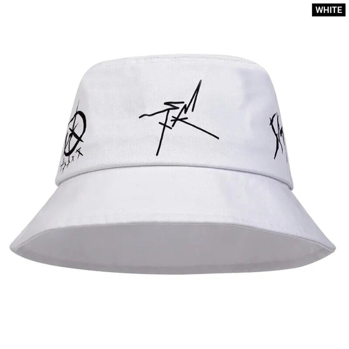 Eye Graffiti Print Bucket Hat