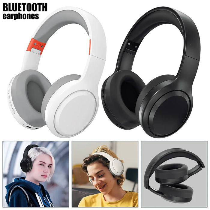 Foldable Wireless Headphones with Noise Cancelling and Mic