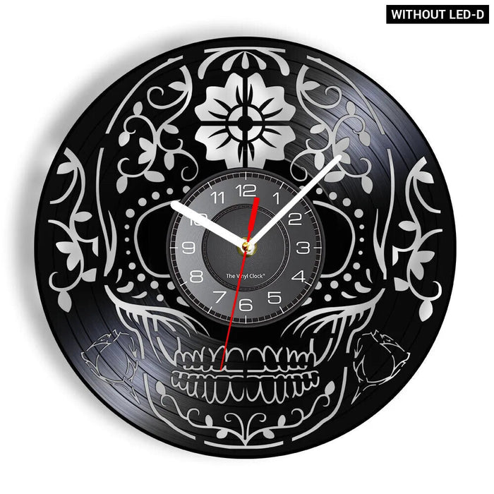 Day Of The Dead Laser Cut Wall Clock