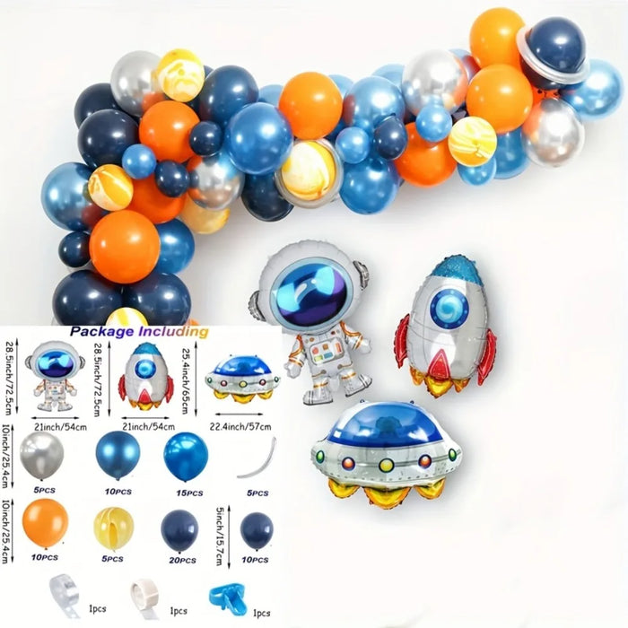 86Pcs Space Themed Aluminum Film Balloon 10" Birthday Decoration Baby Bath Birthday Parties Home Decoration Supplies
