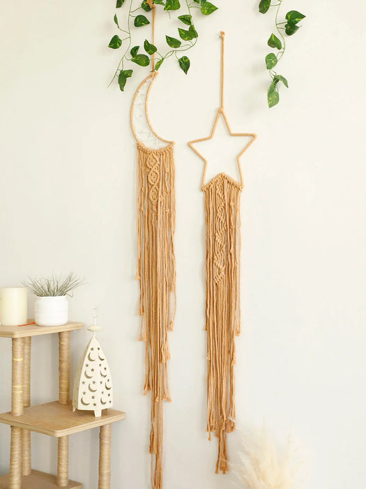 Boho Moon And Star Dreamcatcher Wall Hanging Set