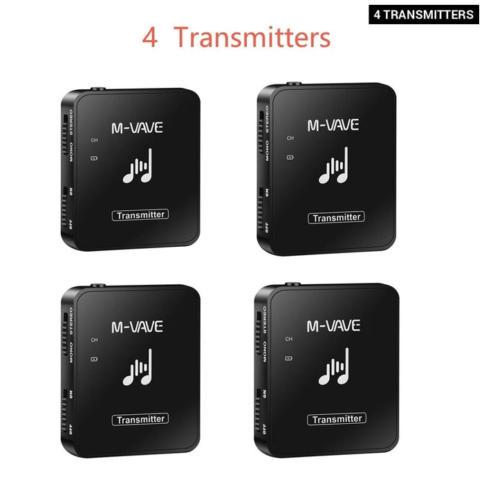 M-Vave Wp-10 2.4G Wireless Earphone Monitor Rechargeable Transmitter Receiver Support Stereo Mono And Phone Recording