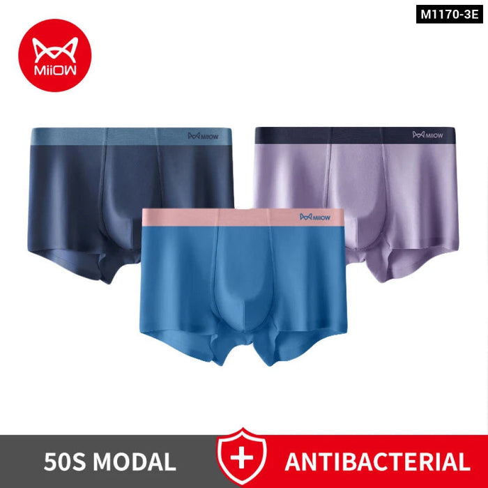 3 Piece Antibacterial Modal Mens Boxers