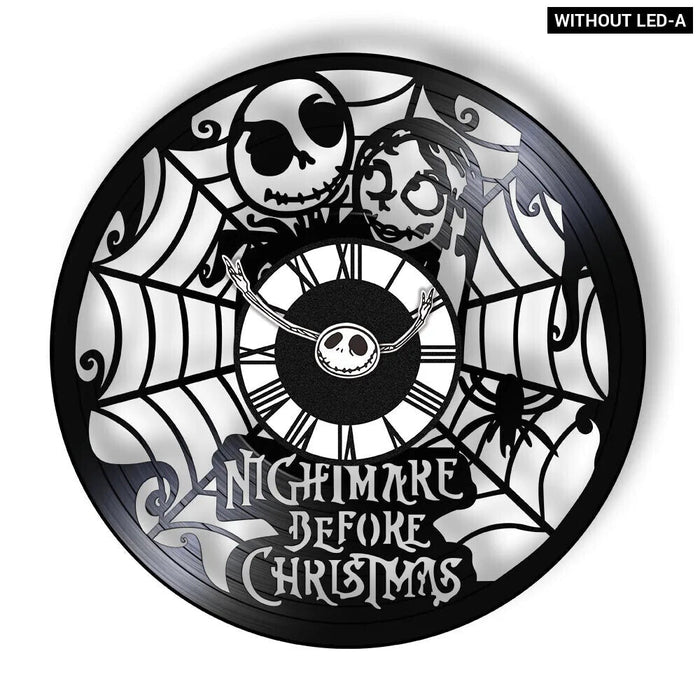 Halloween Nightmare Vinyl Record Wall Clock