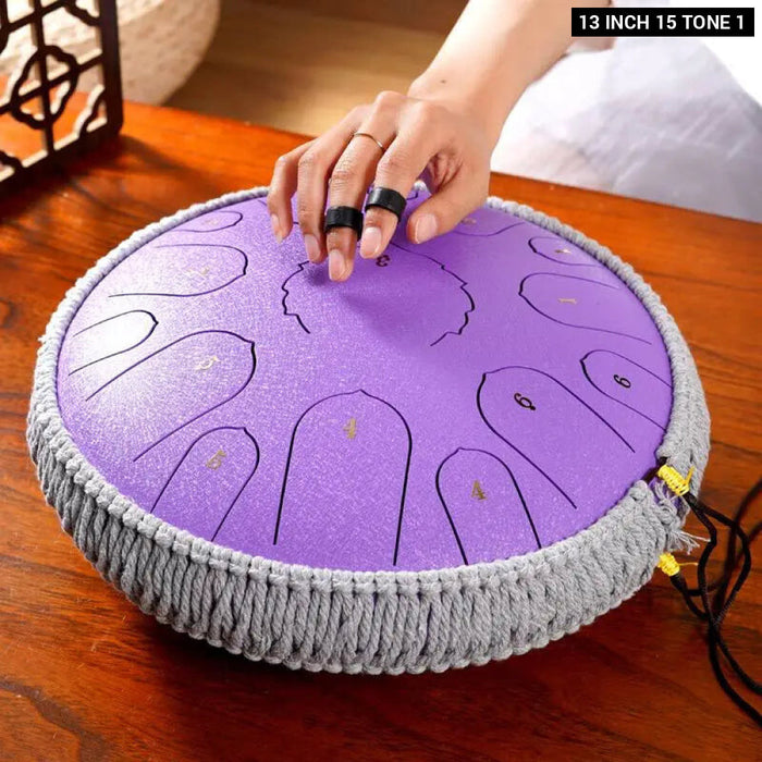 13 Inch Steel Tongue Drum For Yoga Meditation & Music Therapy