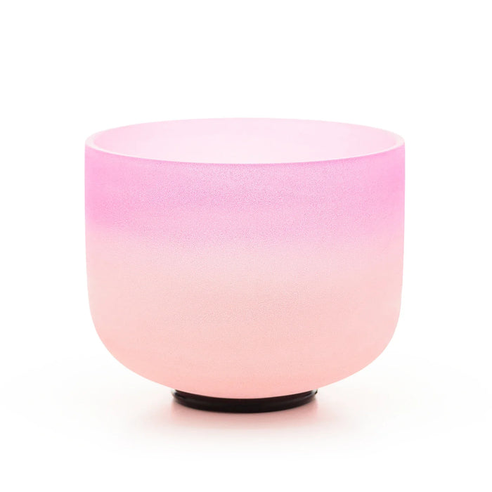 1Pc 8 Inch 432Hz Or 440Hz Cdefgab Note Candy Half Coloured Frosted Quartz Crystal Singing Bowl For Yoga Sound Healing