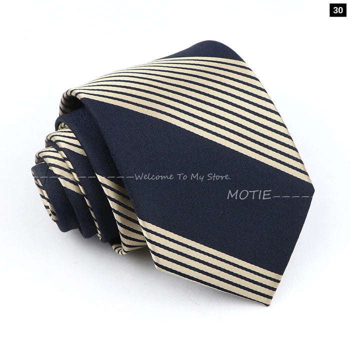 Premium Brown Striped Necktie For Business And Daily Wear