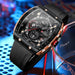 Sport Chronograph Quartz Silicone Bracelet Watches With Big