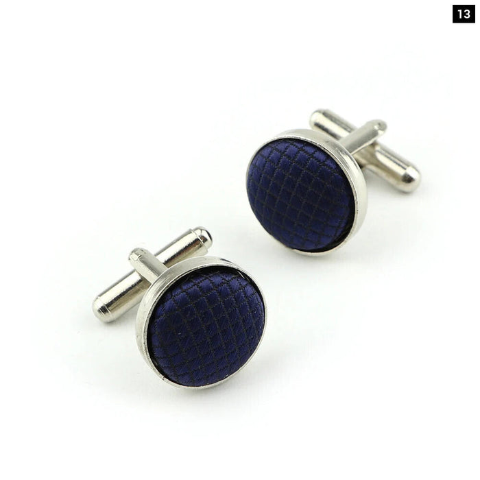 Plaid Cufflinks For Men