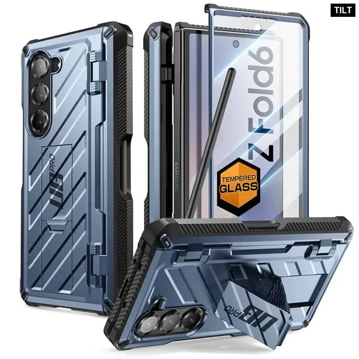 For Samsung Galaxy Z Fold 6 Full Shockproof Heavy Duty Rugged Phone Case With Built-In Screen Protector