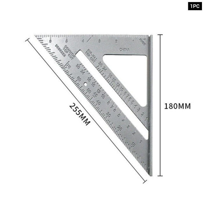 Measuring Tool Carpenter Straight Ruler Aluminum Alloy Speed Protractor Miter 3 Right Angles Scriber Saw Guide Rail SetSquare