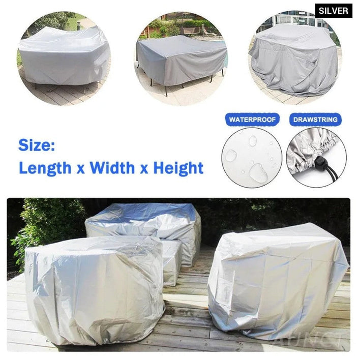 Oxford Cloth Furniture Dustproof Cover For Rattan Table Cube Chair Sofa Waterproof Rain Garden Patio Protective Cover