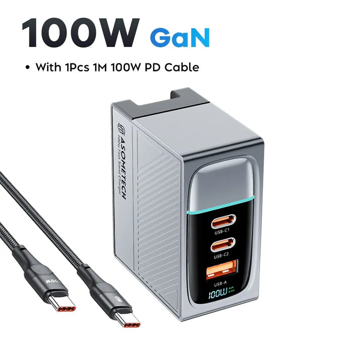 Portable 100w Gan Charger With Fast Charging