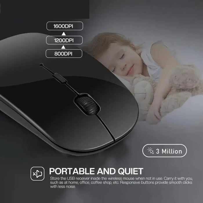 Portable Wireless Rechargeable Ergonomic Quiet And Magical Gaming Mouse For Computers Tablets