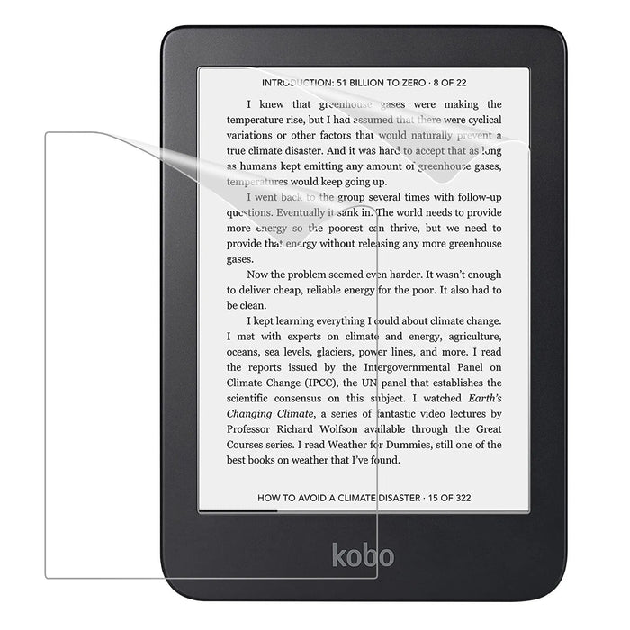 2-Pack Anti-Glare Premium Full-Coverage Screen Protector for Kobo Clara 2E