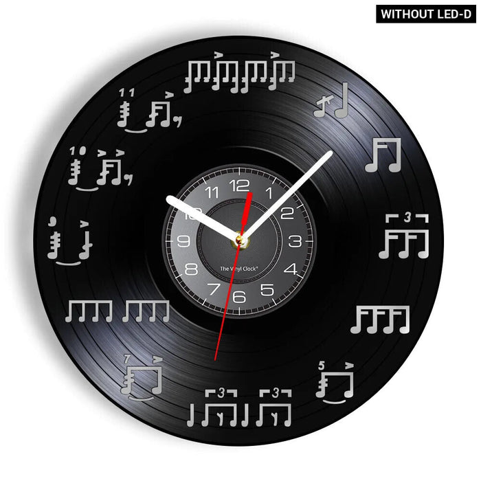Musical Vinyl Record Wall Clock