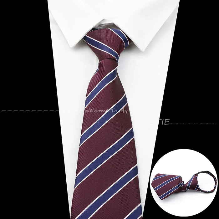 Bold Striped Zipper Tie For Daily Wear And Weddings