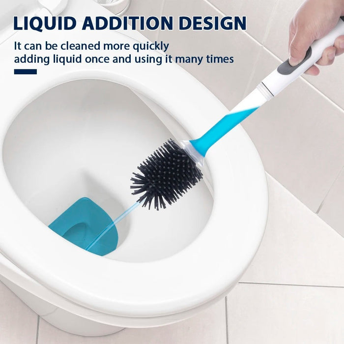 Wall-Mounted Breathable Silicone Tpr Brush With Long Handle