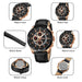 Men’s Pu Band Leather Analog Display Quartz 3atm 30m