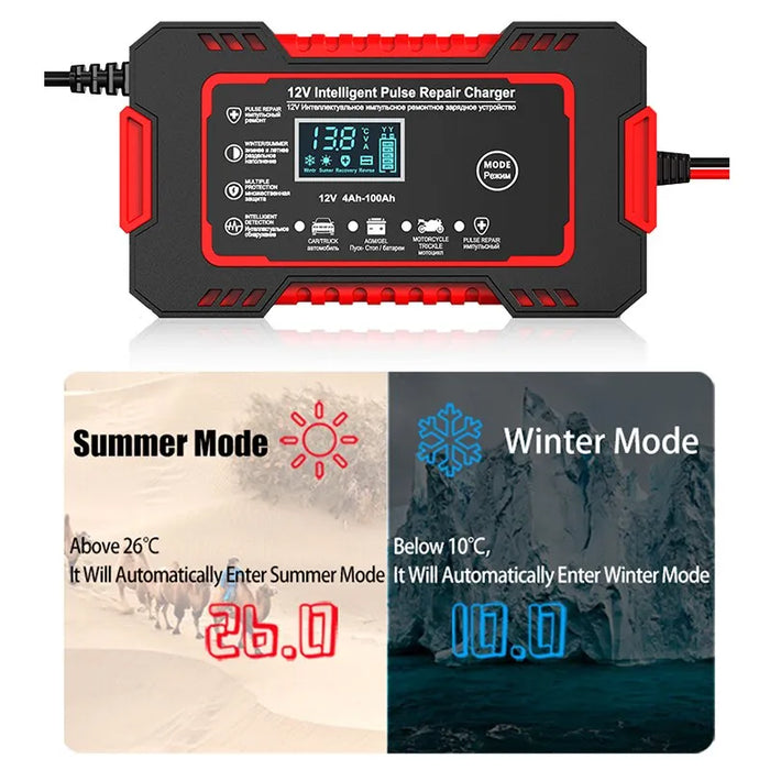 Lcd Display Car Battery Charger 12V 6A