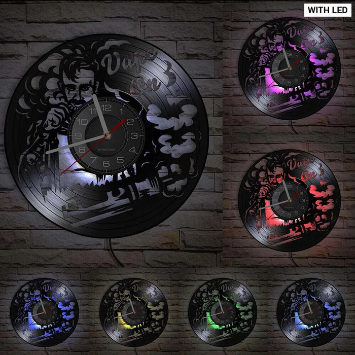 Vape Shop Vinyl Record Wall Clock