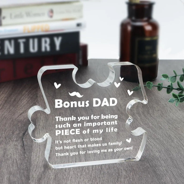 Step Dad Appreciation Plaque Birthday Gifts For Daughter/Son