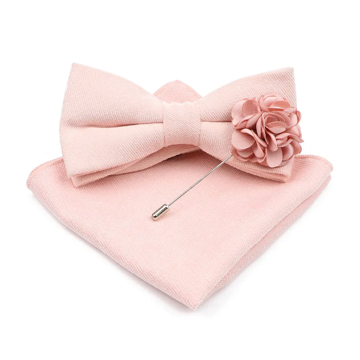 Super Soft Suede Bowtie Set For Weddings