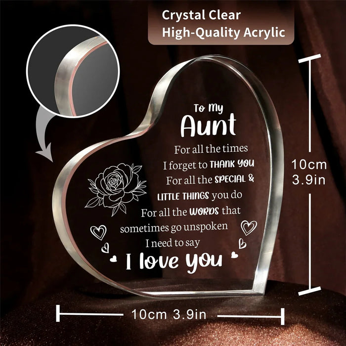 Acrylic Keepsake For Best Aunt Show Your Love On Christmas & Birthday