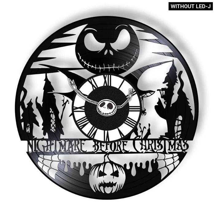 Halloween Nightmare Vinyl Record Wall Clock