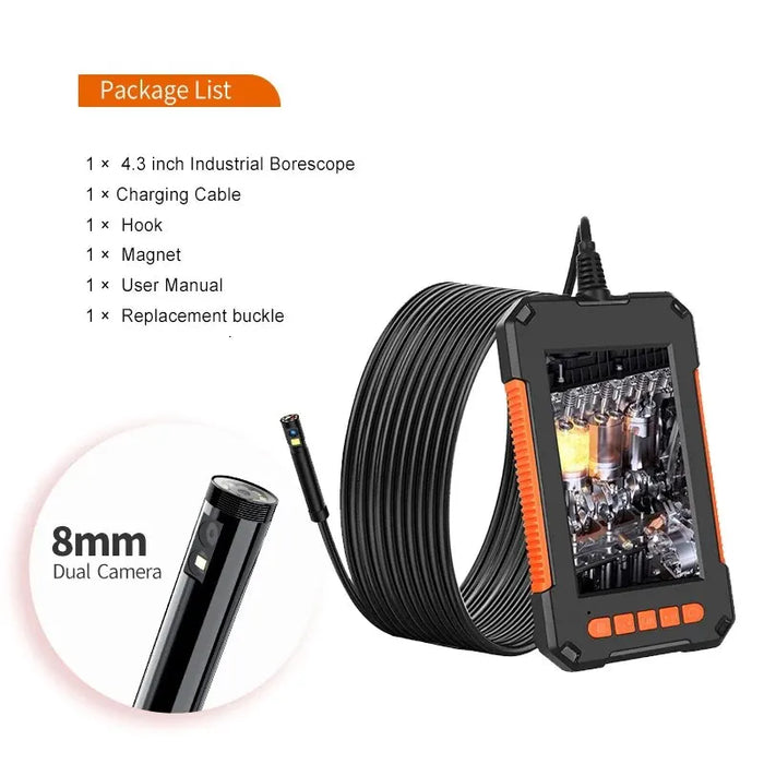 1080P Industrial Endoscope Camera Ip68 Waterproof Borescope With Led For Car Inspection