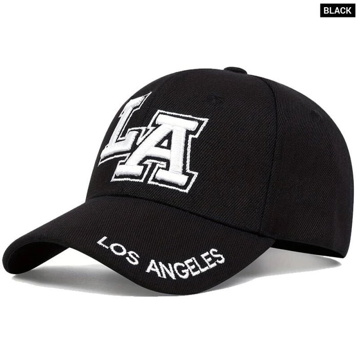 Adjustable La Embroidered Baseball Cap / Hat For Outdoor Wear