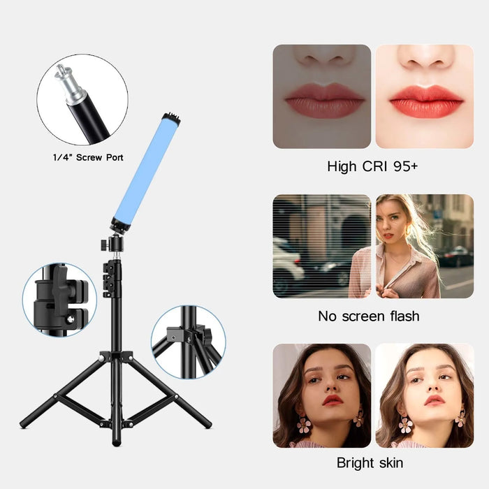 Portable Rgb Magnetic Led Fill Light Stick For Vlog Youtube Video Shooting