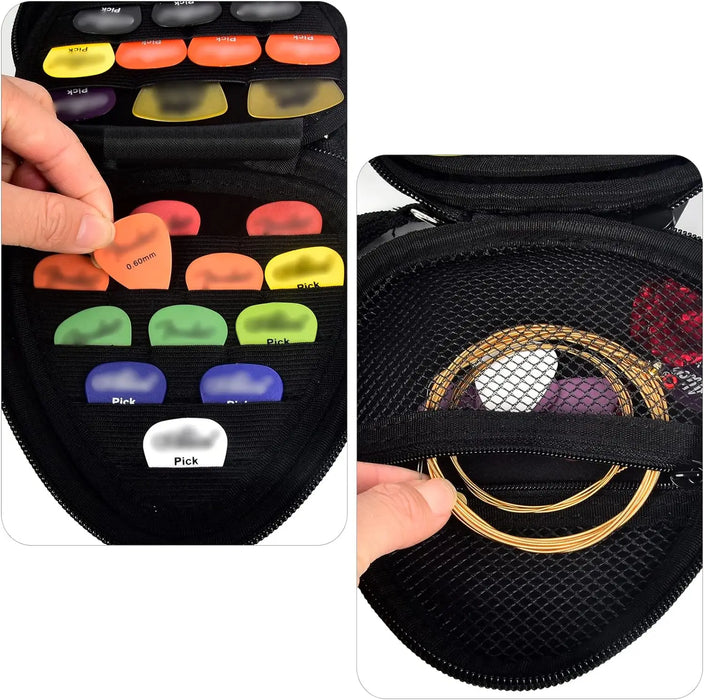 Acoustic/Electric Guitar Picks Holder Case Holds Pack Of 39S Variety Pack Storage Pouch