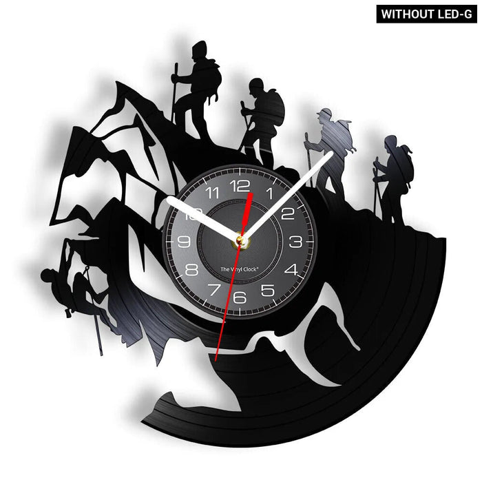 Extreme Rock Climbing Vinyl Record Clock