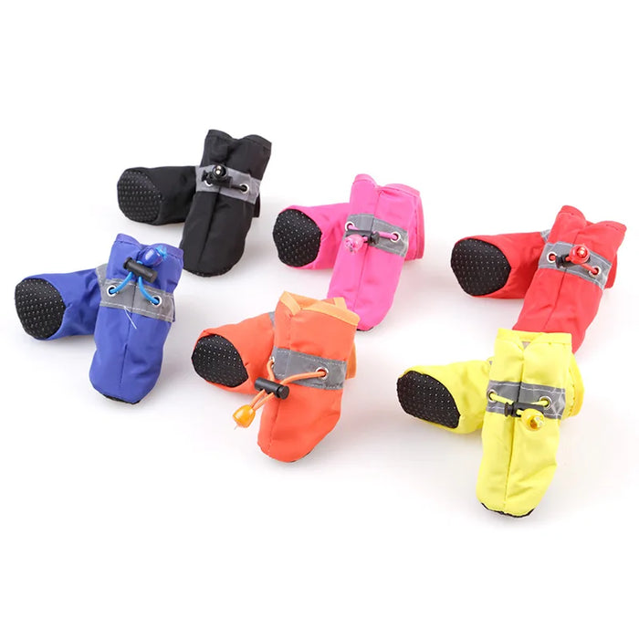 4pc Waterproof Dog Shoes For Autumn/ Winter