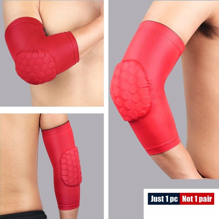 1 Piece Crashproof Honeycomb Elbow Compression Sleeve For Cycling Running Basketball