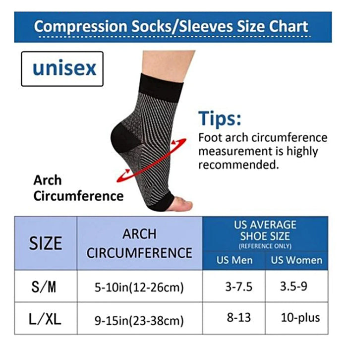 1 Pair Soothe Compression Socks For Neuropathy Pain And Ankle Brace Plantar